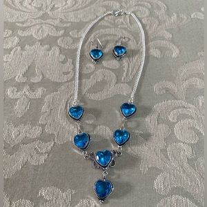 Heart Necklace and Earrings